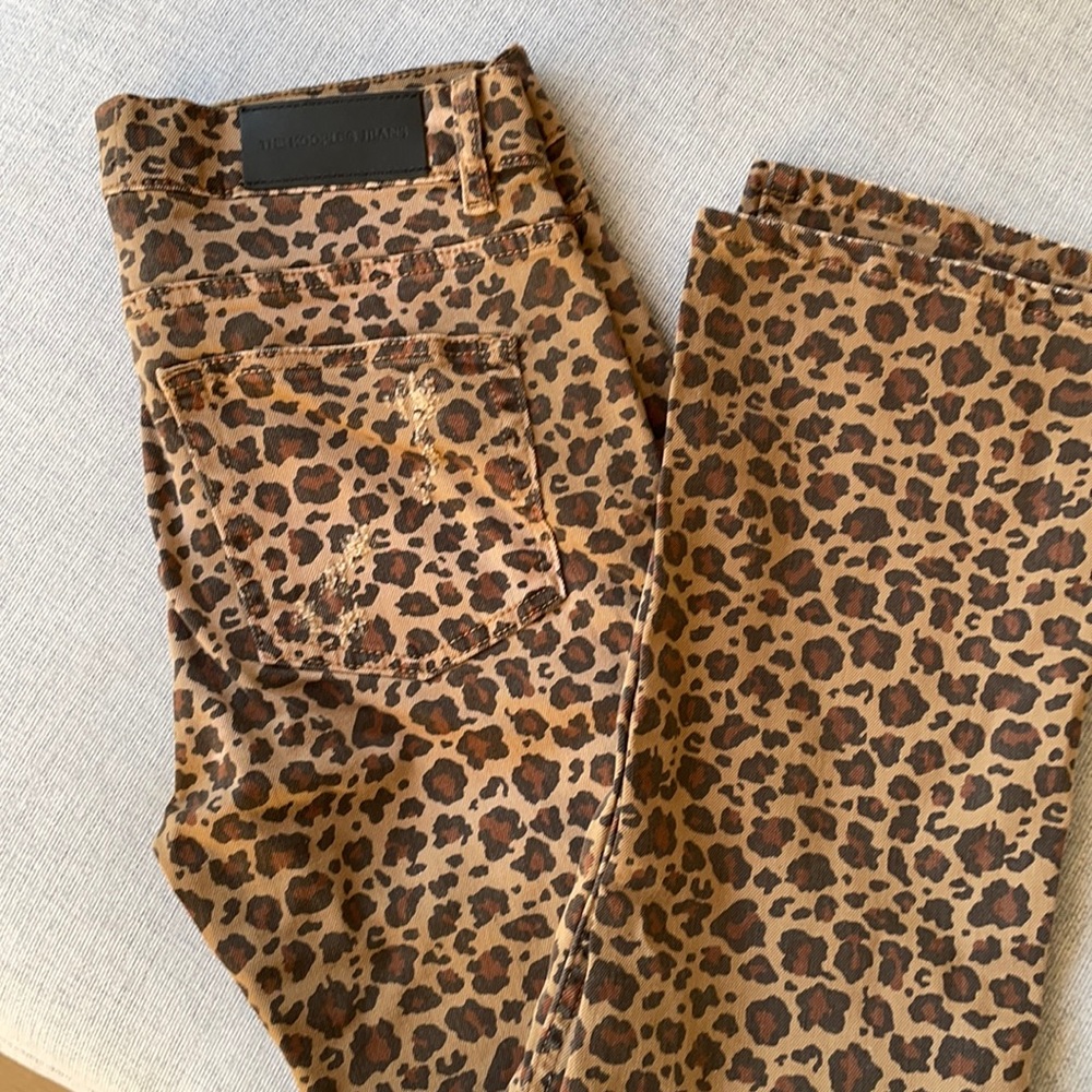 The Kooples Leopard Print bootcut jeans